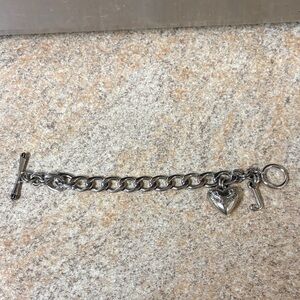 Juicy Couture Silver Heart Charm Bracelet